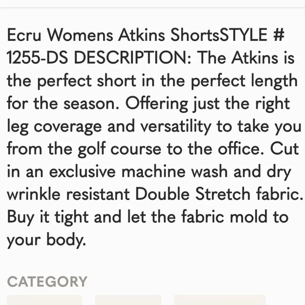 Ecru Shorts Sky Blue The Atkins Bermuda Stretch Golf Sporty Size 4 Preppy Active - Picture 9 of 9